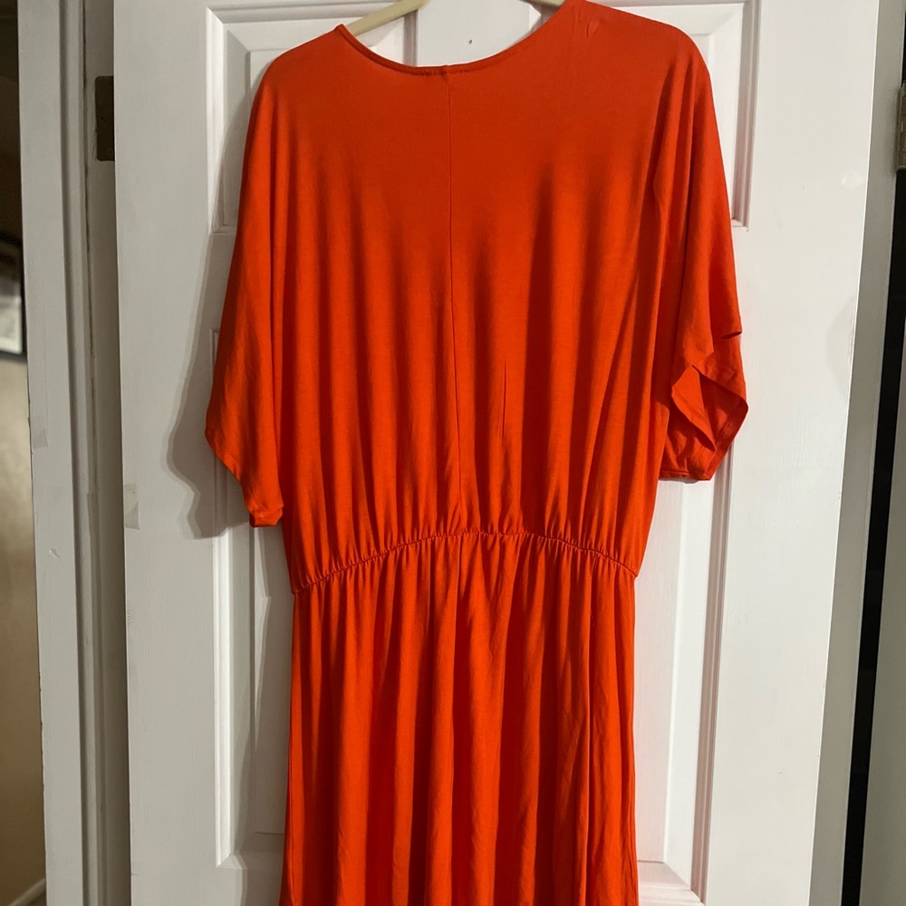 VENUS Bright Orange Midi Dress